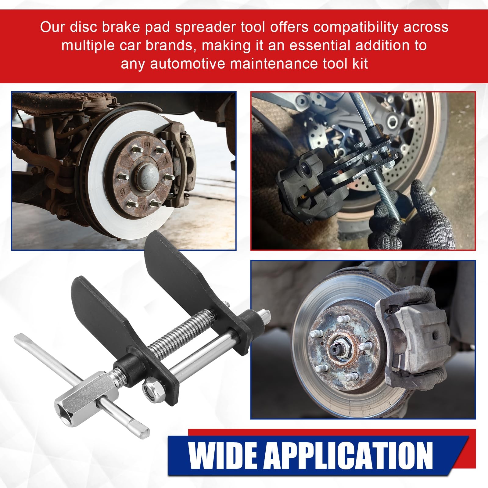 Disc Brake Pad Installation Spreader Caliper Piston Spreader Tool, Motorcycle..