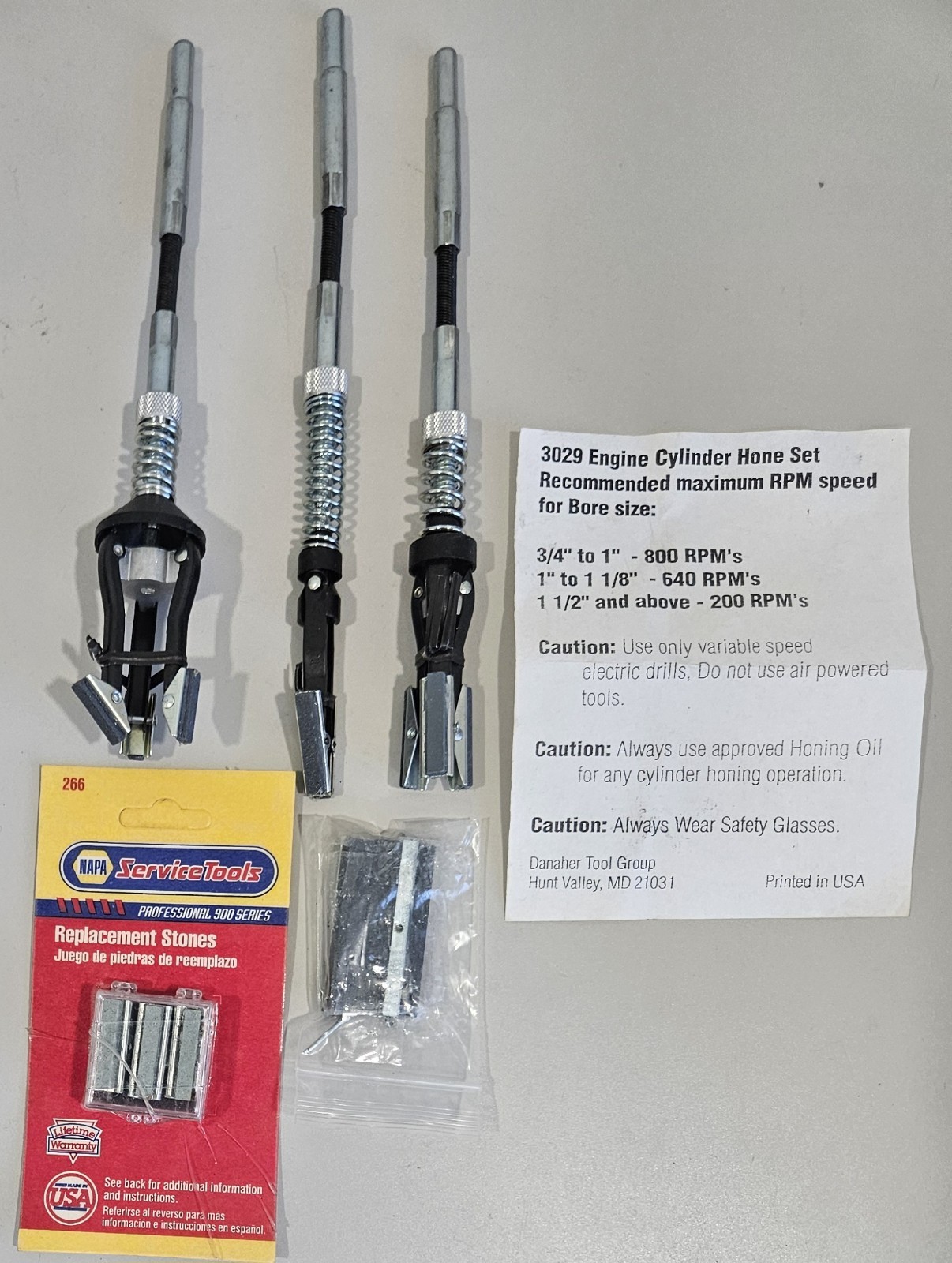 Napa Economy Brake & Engine Cylinder Hone Set 3029 – Unused