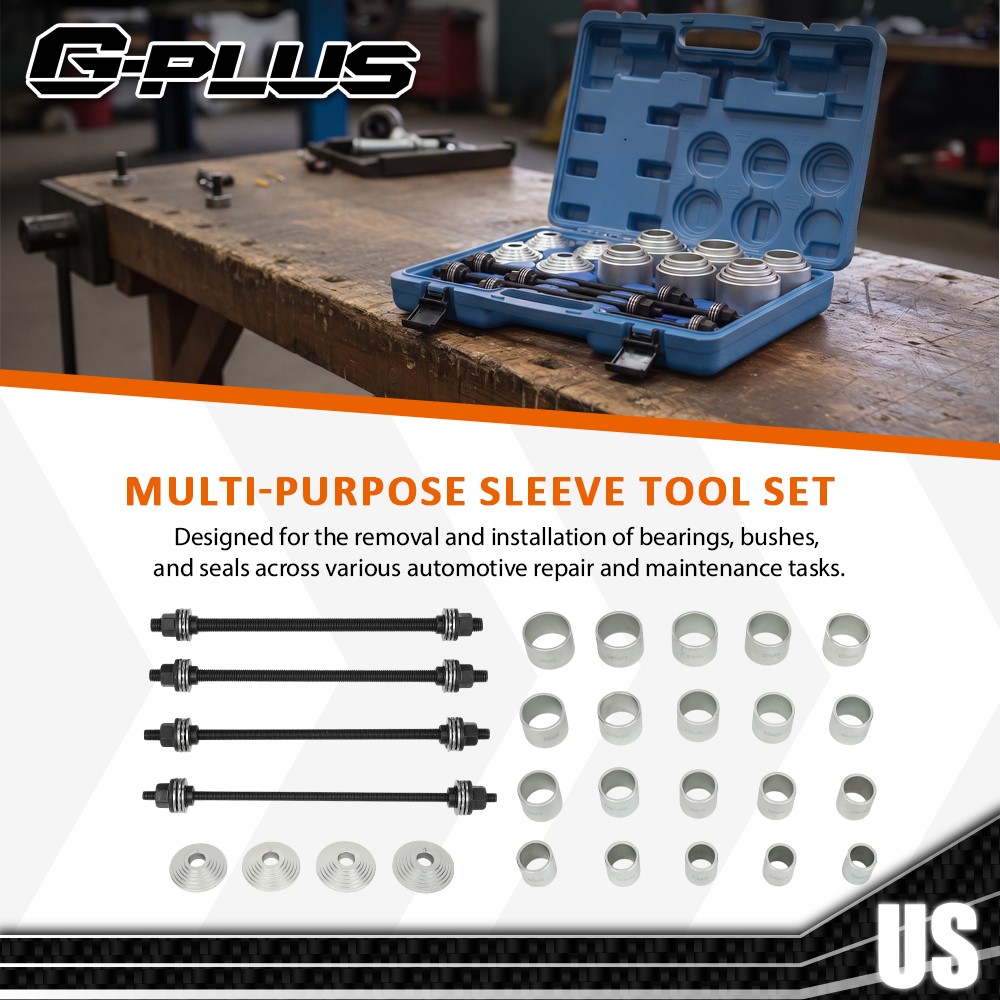 28Pc Press Pull Sleeve Kit Fits Car LCV Bearings Seals Garage Tool