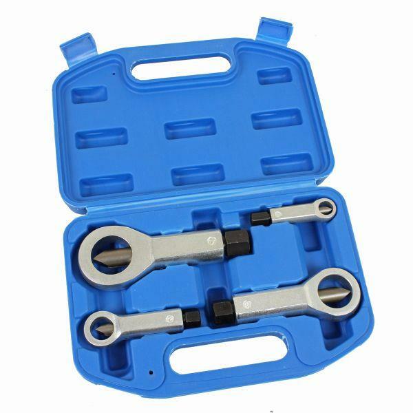 US PRO Tools 4 Piece Nut Splitter Set Remove Broken Corroded Damaged Nut 9-27mm