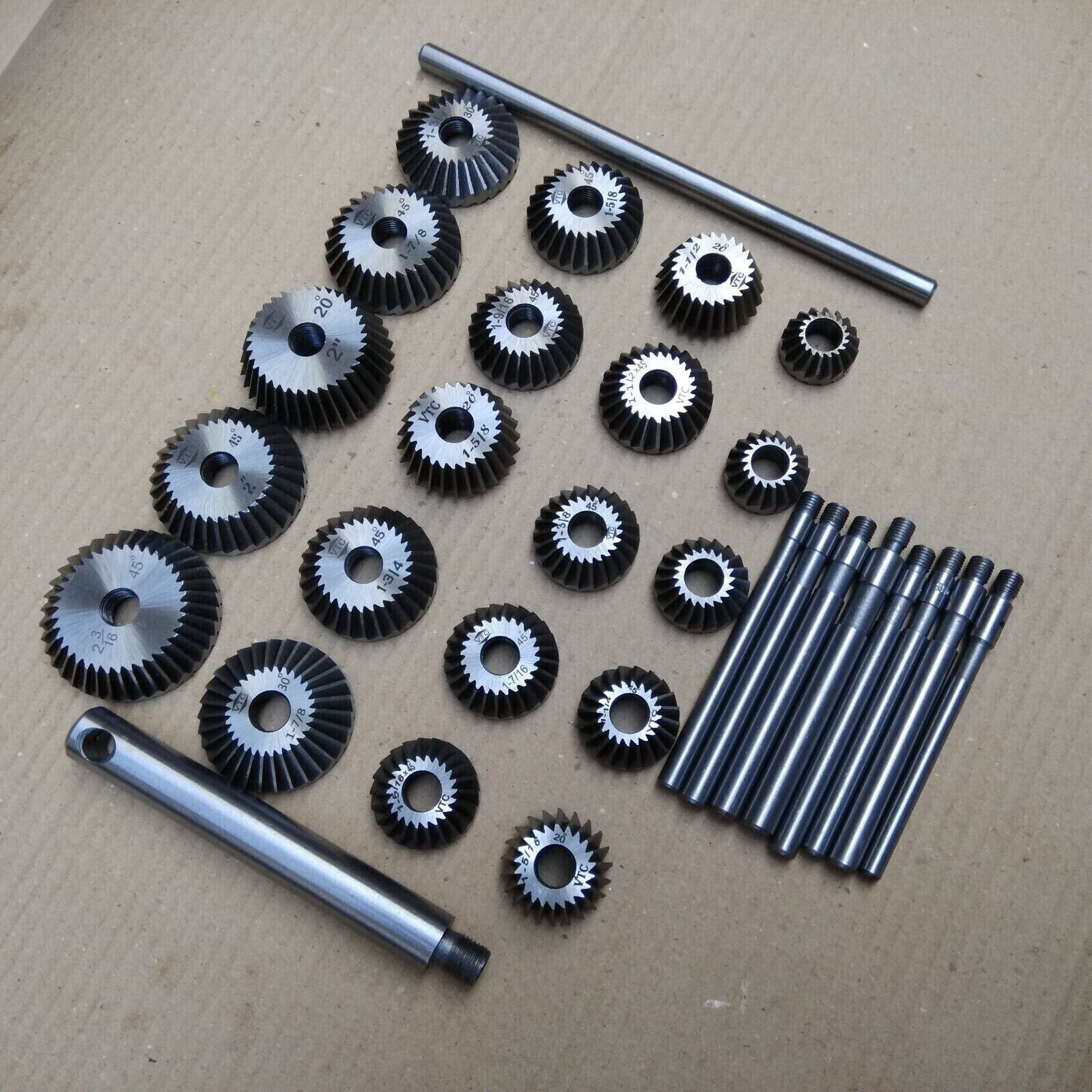 Valve Seat & Face Cutter Set Of 20 Pieces Carbon Steel Metal Box