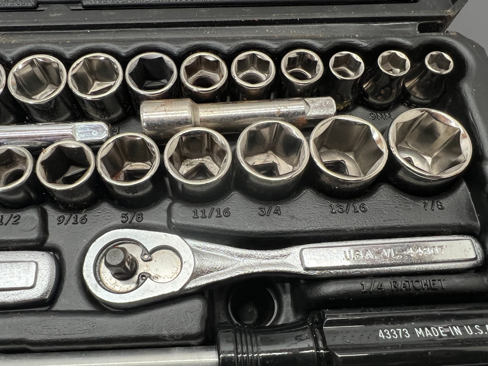 VINTAGE CRAFTSMAN 9 33469 69PC MECHANICS TOOL SET W CASE COMPLETE – EXC – USA