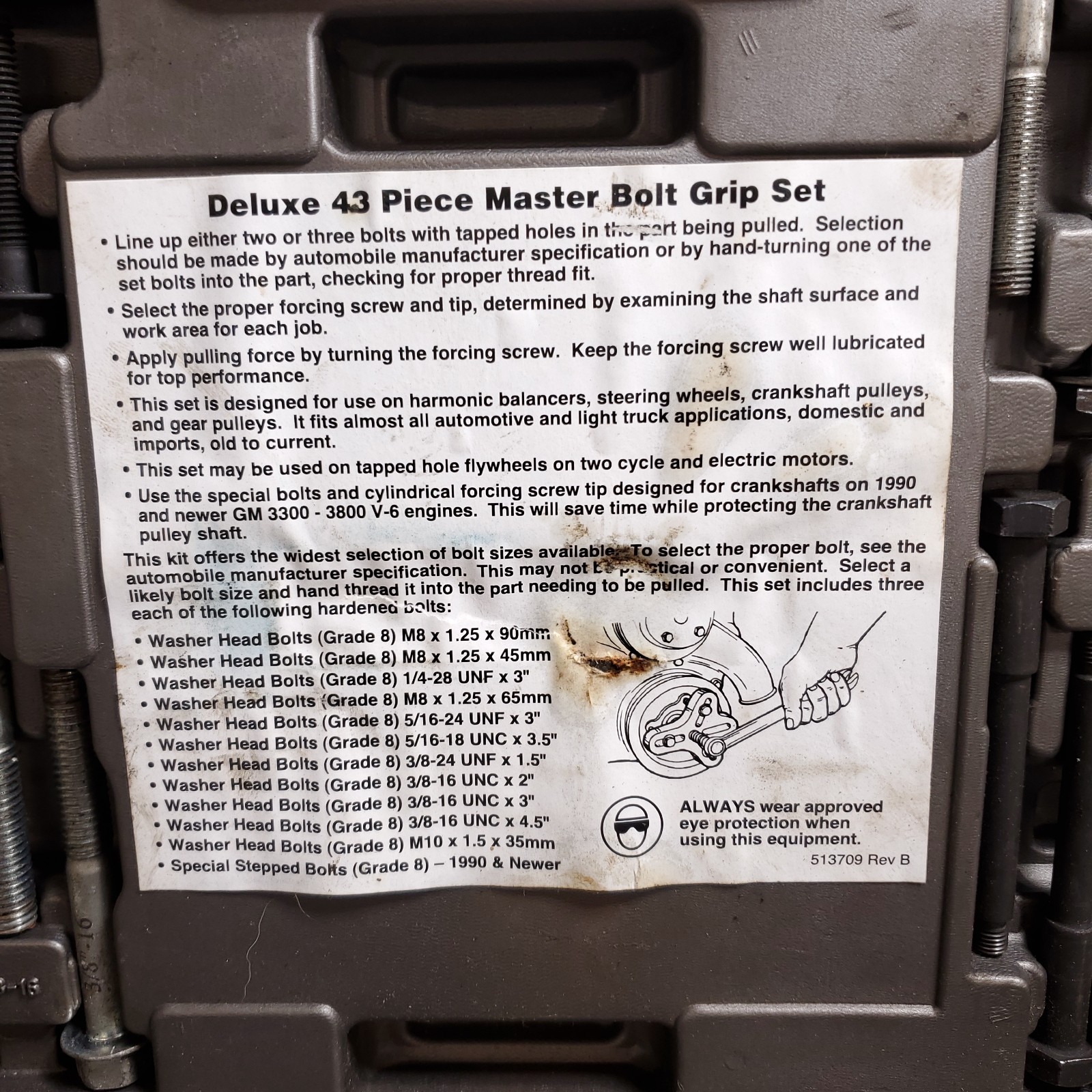 Cornwell Deluxe 43 pc. Master Bolt Grip Set OW-C6501 Complete