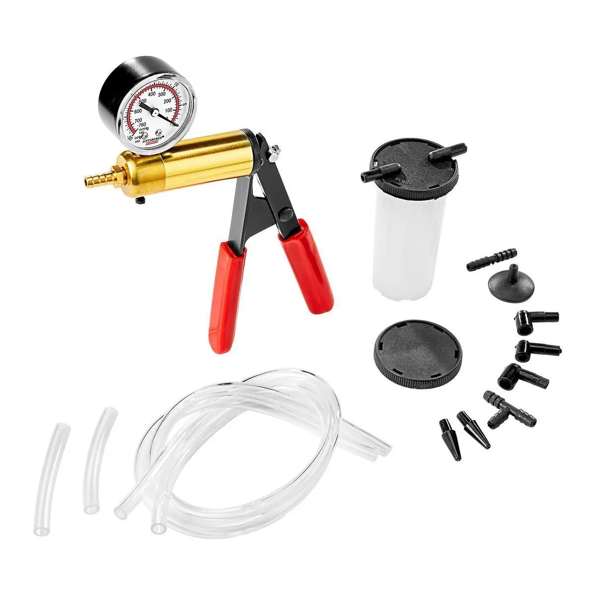 Hand Held Vacuum Pressure Pump Tester Set Brake Fluid Bleeder Bleeding Kit