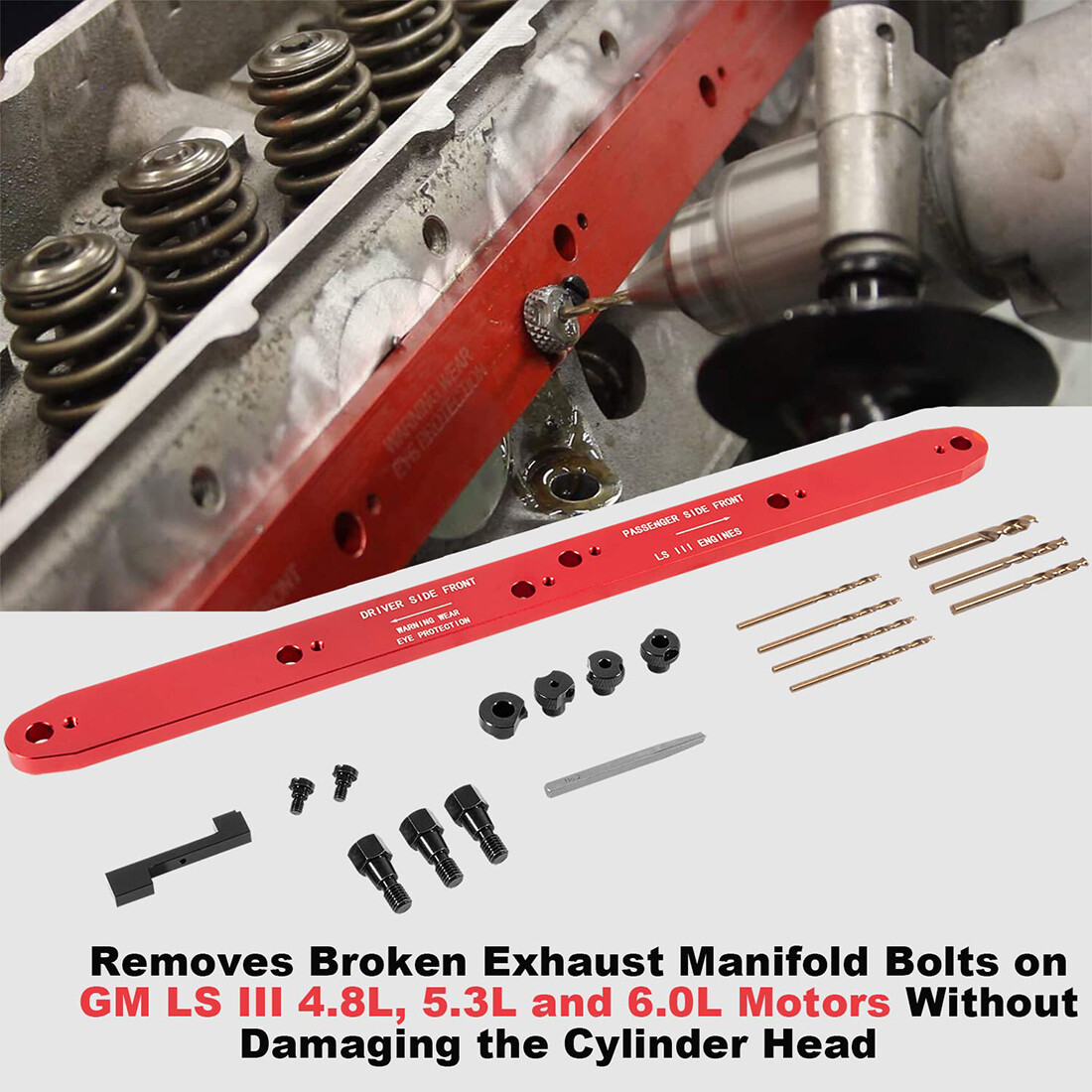 Manifold Drill Template Broken Bolts for GM Chevy LSIII 4.8L 5.3L 6.0L LIS-71400