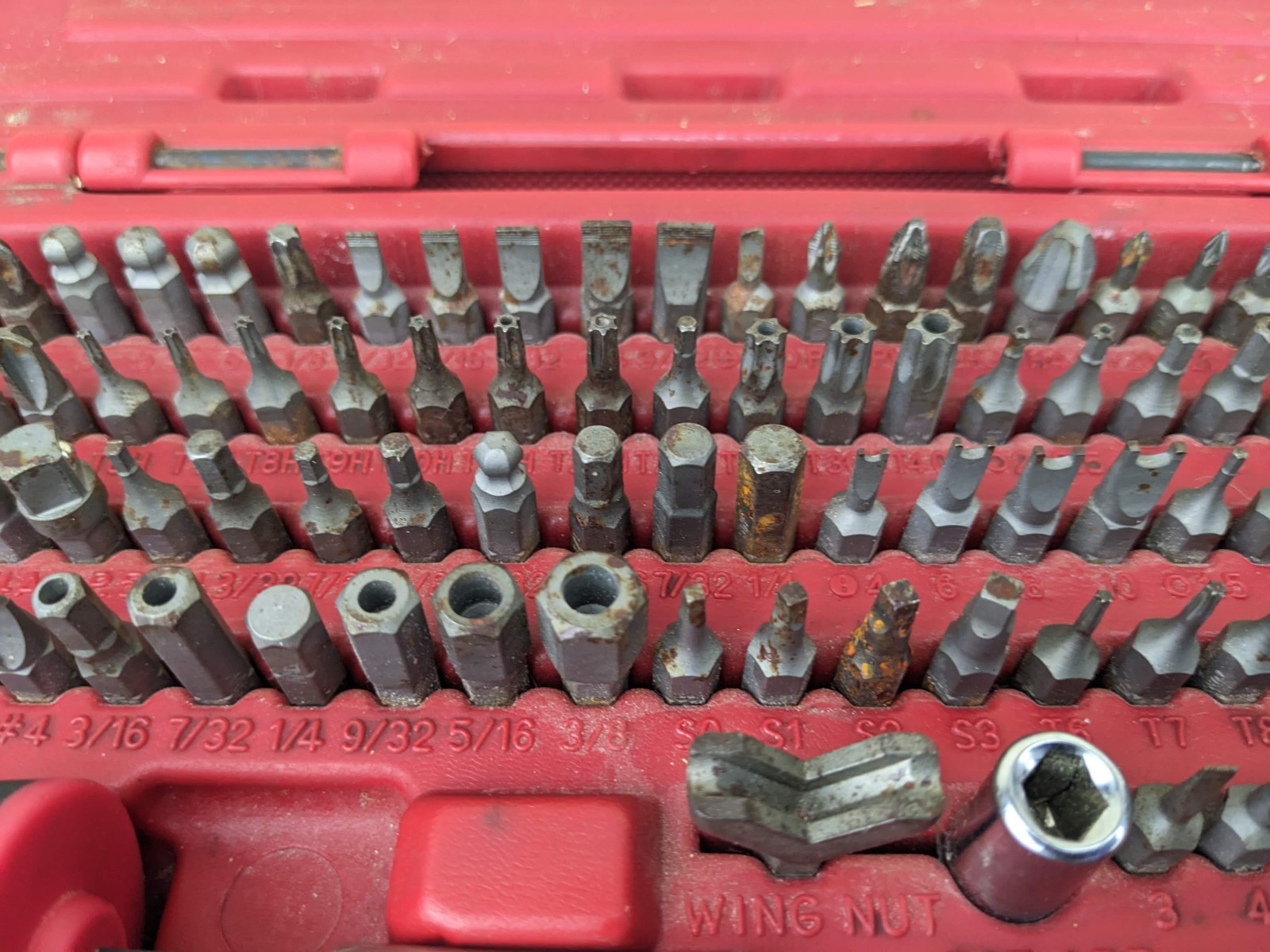 #bp375 Mac Tools Mac-Grip Ratcheting 1/4” Hex Bit Set SBDR123SA for Screwdriver