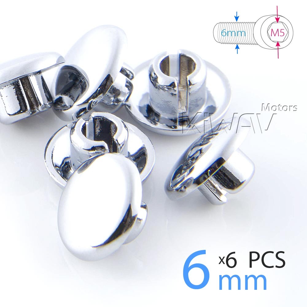 Motorcycle round bolt cap screw cover plug fits 6mm allen head bolt USA STOCK