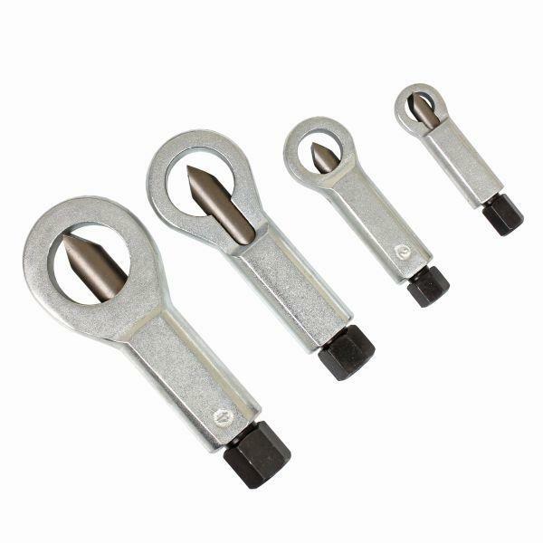 US PRO Tools 4 Piece Nut Splitter Set Remove Broken Corroded Damaged Nut 9-27mm