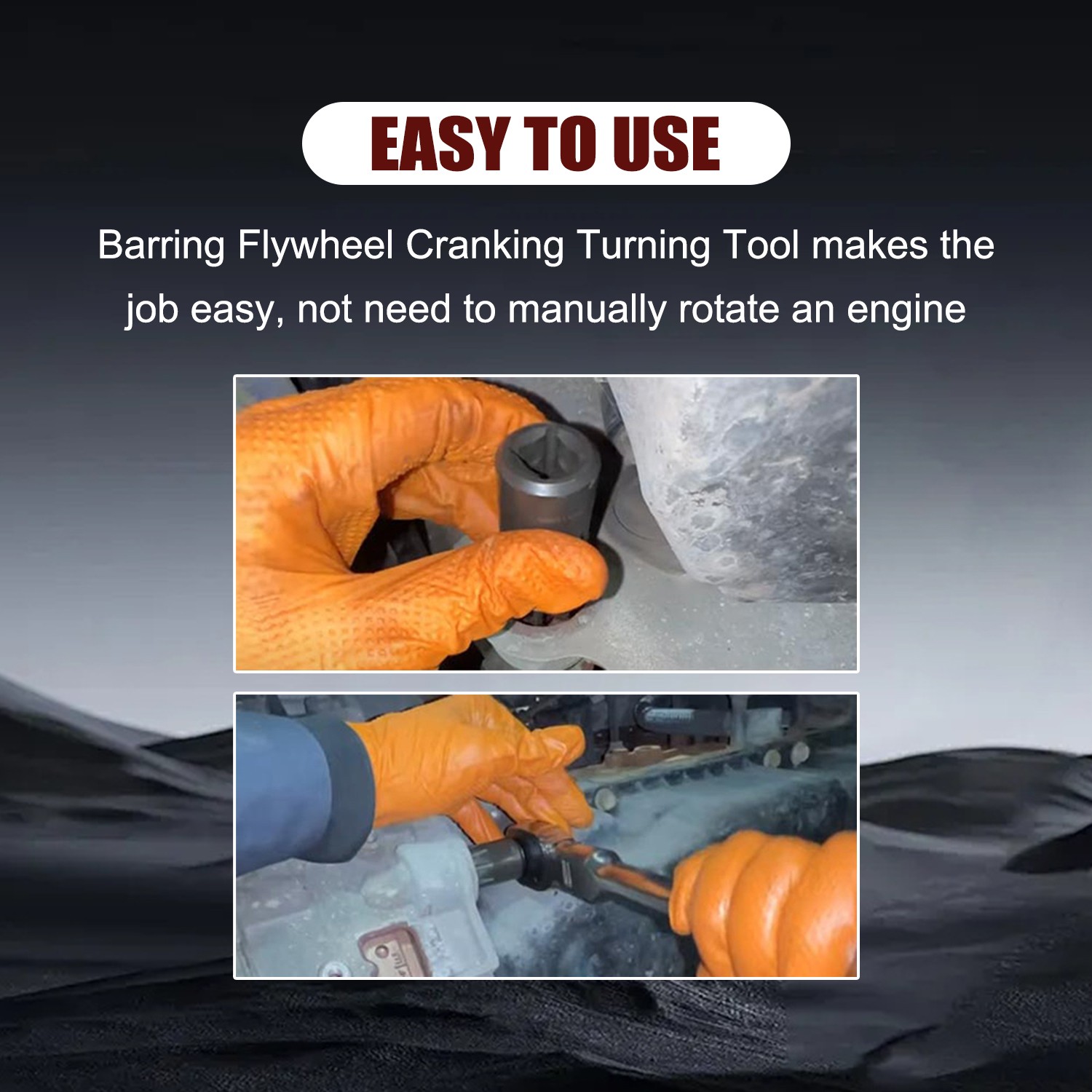 Engine Barring Flywheel Cranking Turning Rotating Tool for Peterbuilt Truck