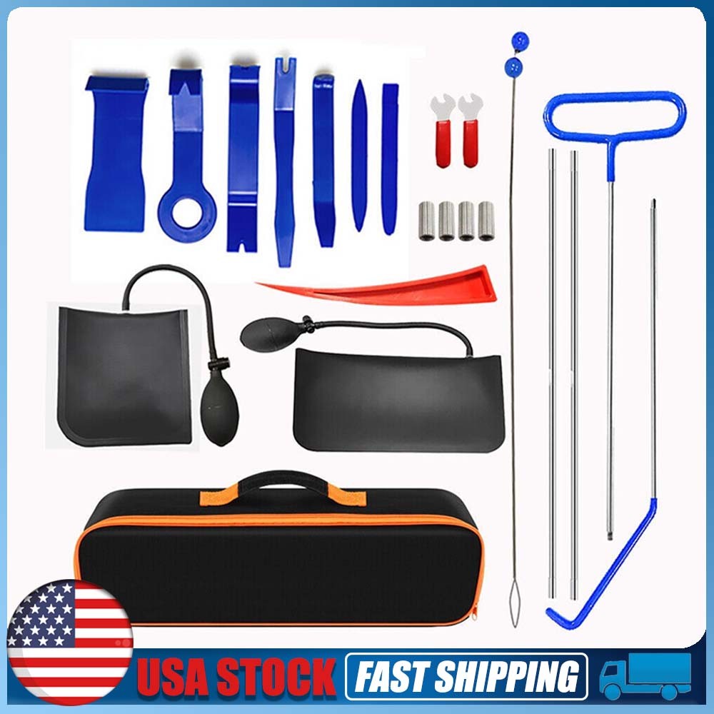 22 PCS For Emergency Auto Tool Window-Car Door Universal Kits Inflatable US