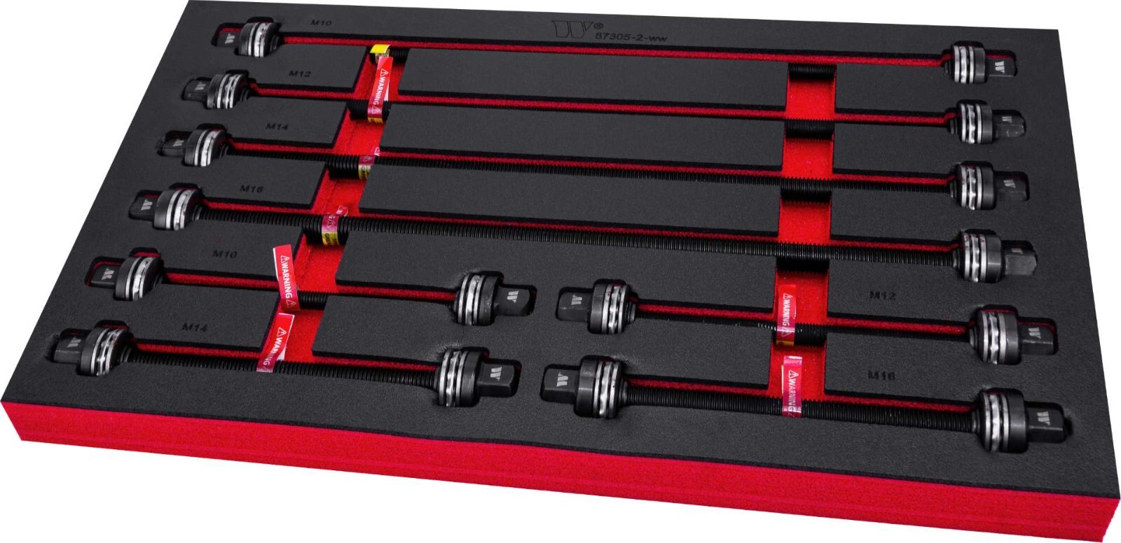 Welzh Werkzeug 8pc Threaded Bar Spindle Set With Thrust Bolts M10 M12 M14 M16