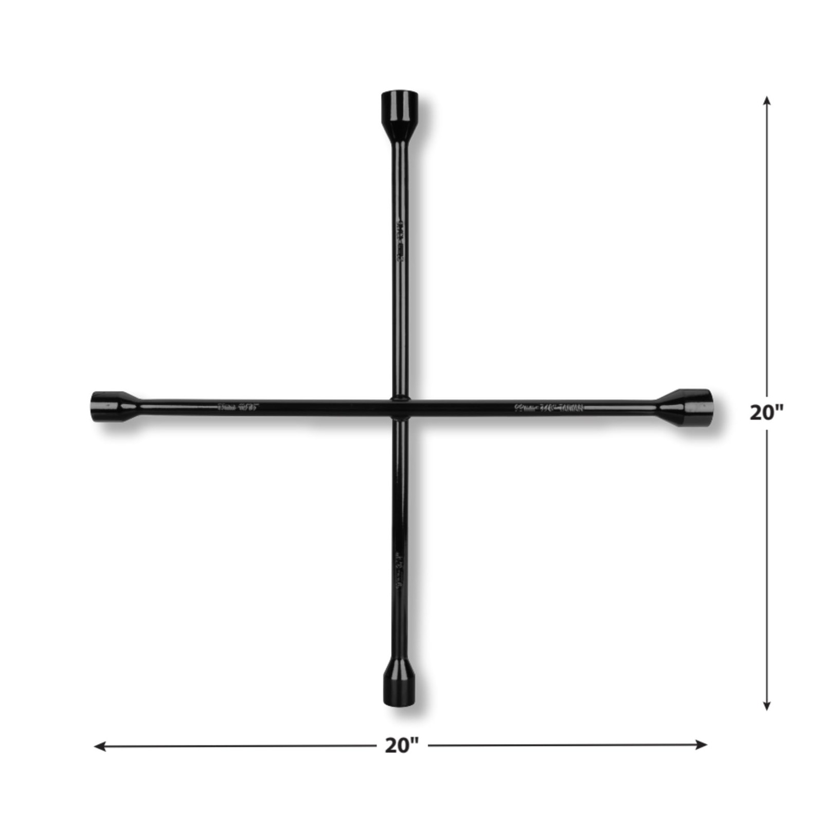 20-Inch Alloy Steel 4-Way Cross Lug Wrench for SAE/Metric Tires