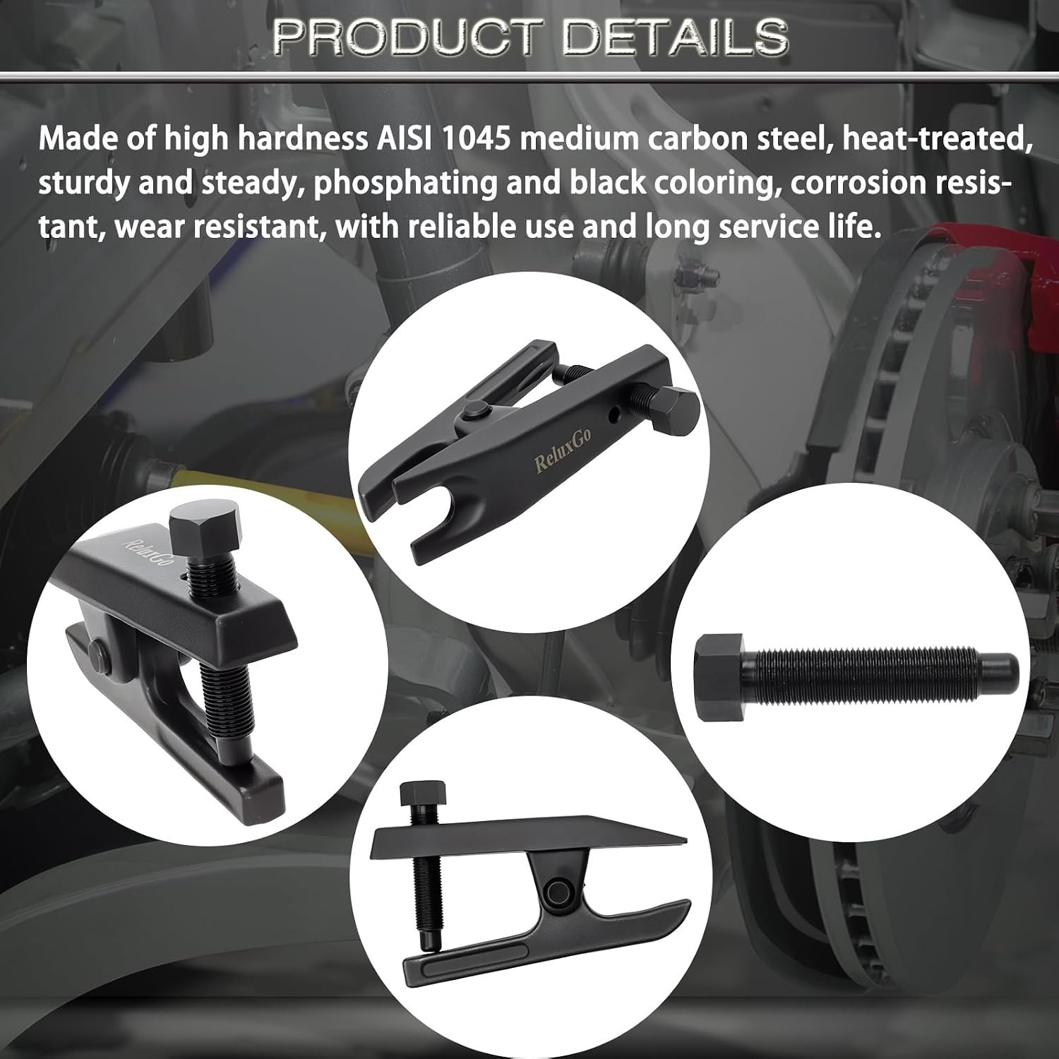 Universal Ball Joint Separator Tool – 1-1/2″ to 1-7/8″ Adjustable for Easy Use