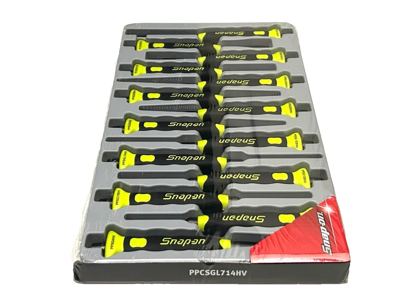 New Snap-on™ 14-pc Hi-Viz Yellow Soft Grip Punch & Chisel Set PPCSGL714HV