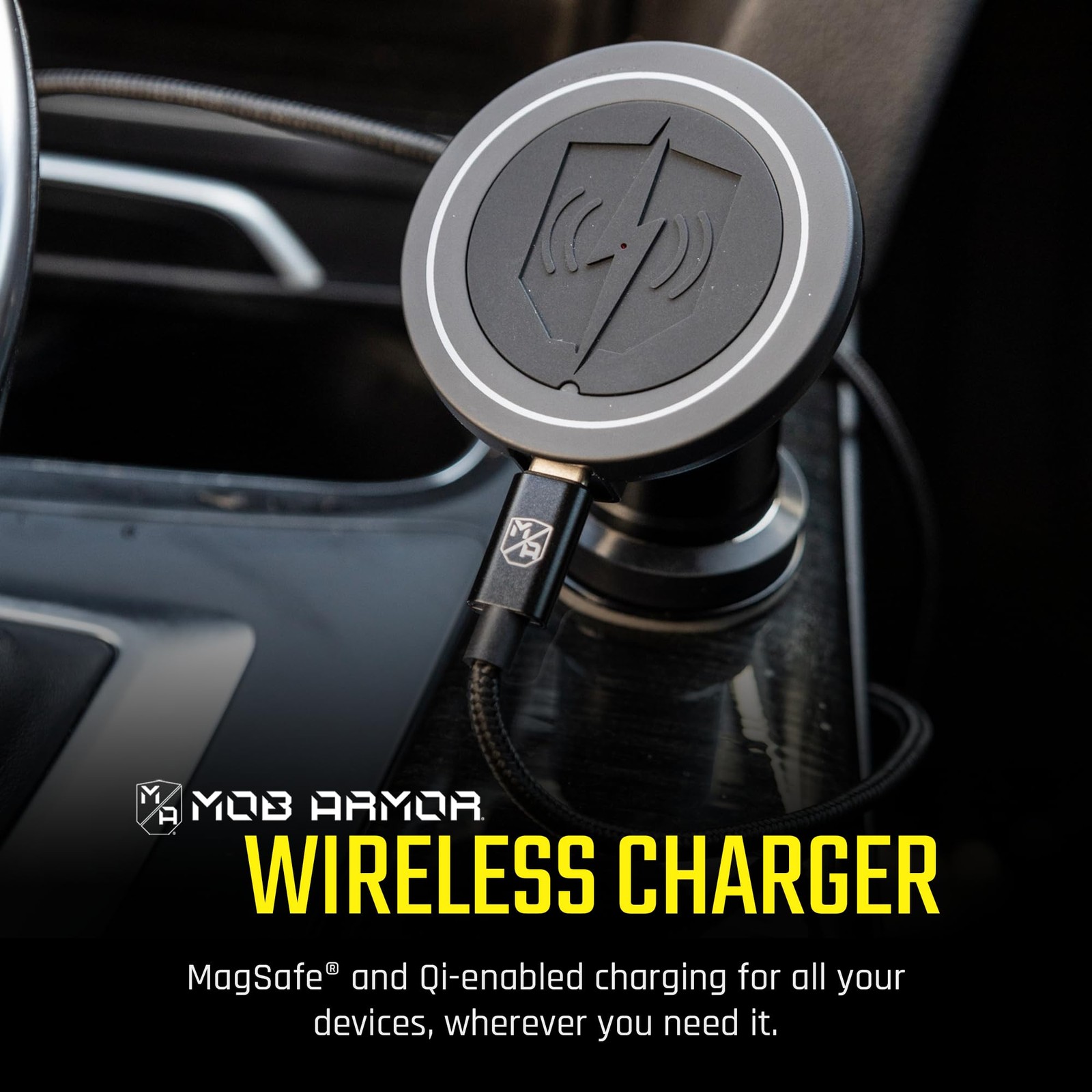 Mob Armor Flex Magnetic Wireless Charger, White Elephant for Men