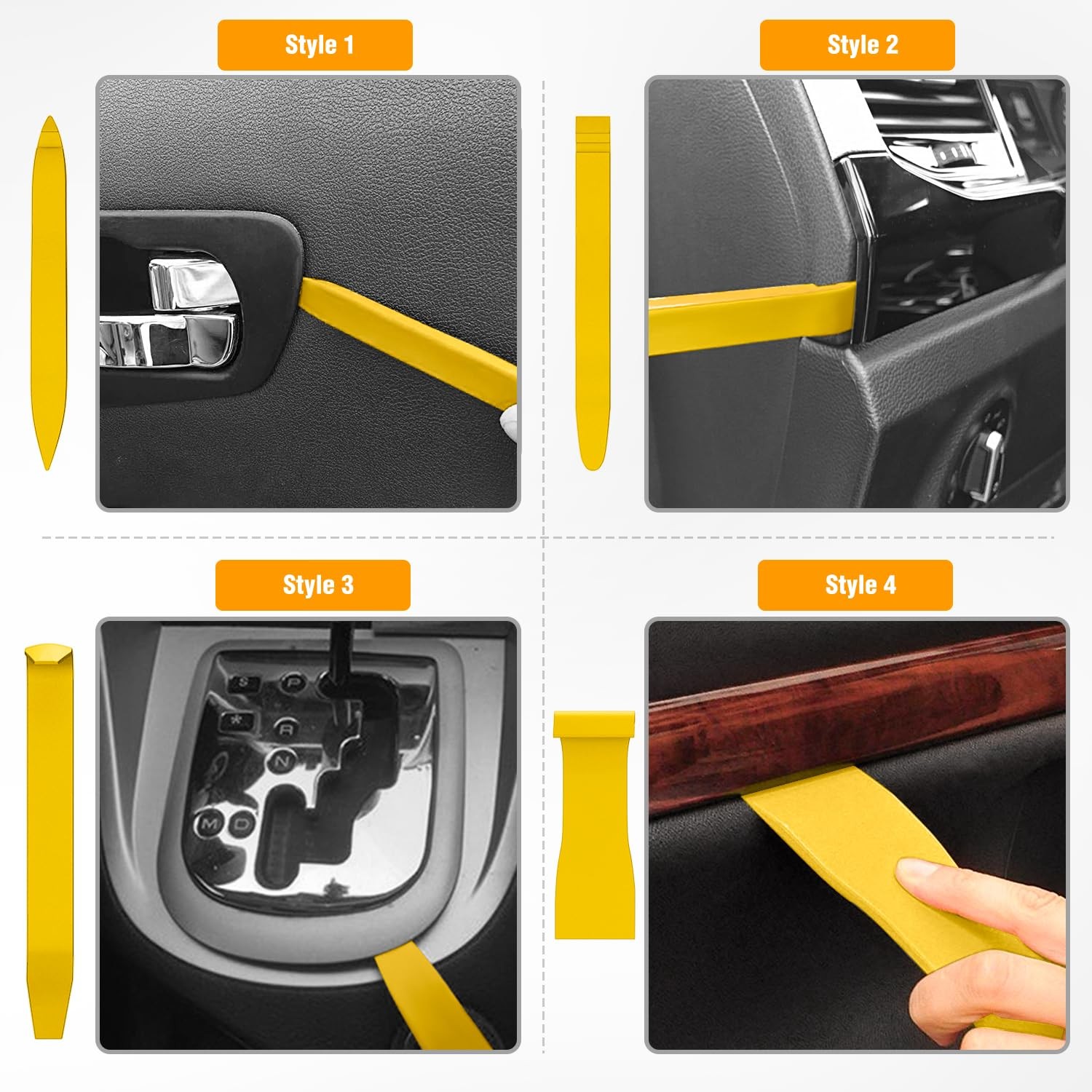 GOOACC 8PCS Auto Trim Scratch Removal Tool Car Audio Dash Panel Window Molding