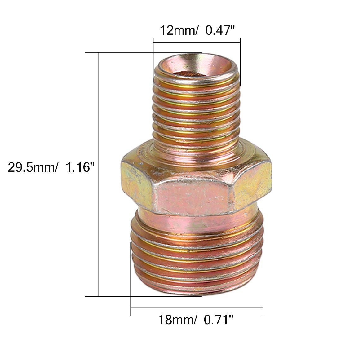 3pcs M12X1.25mm to M18X1.5mm Car Hose Fitting Adapter Connector