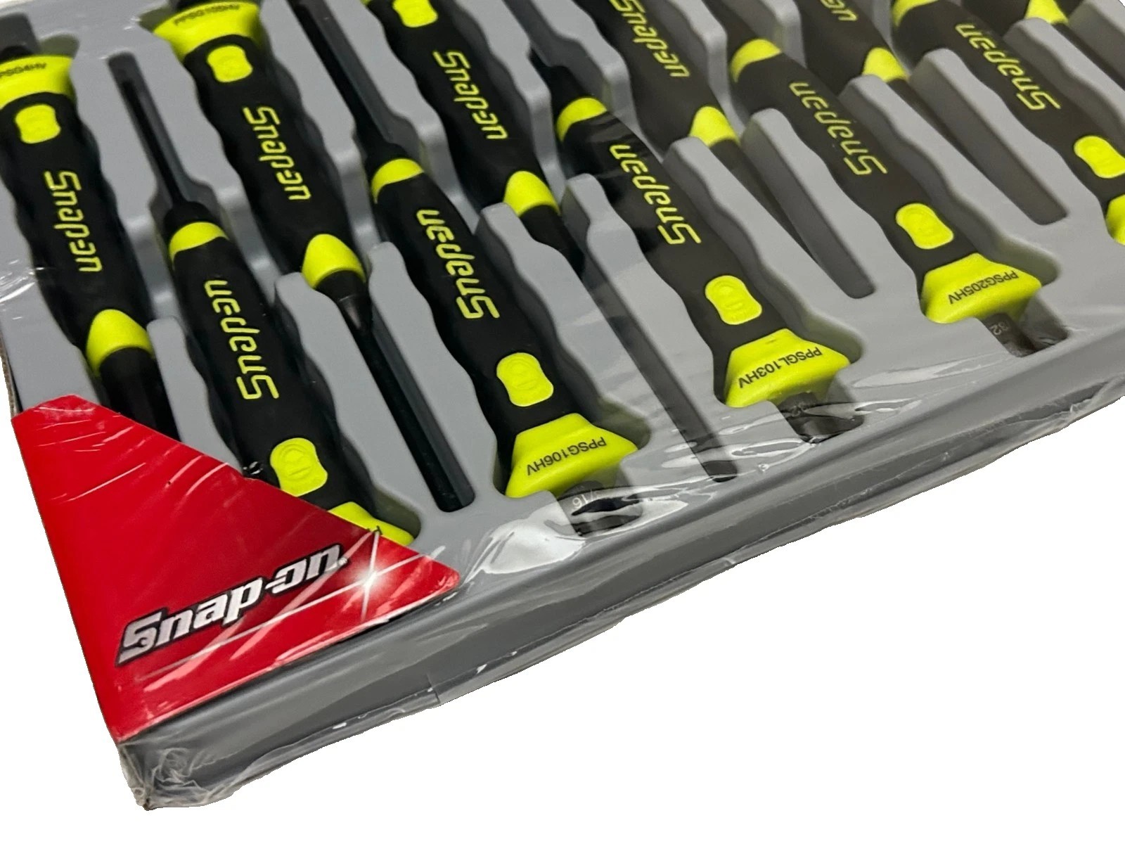 New Snap-on™ 14-pc Hi-Viz Yellow Soft Grip Punch & Chisel Set PPCSGL714HV