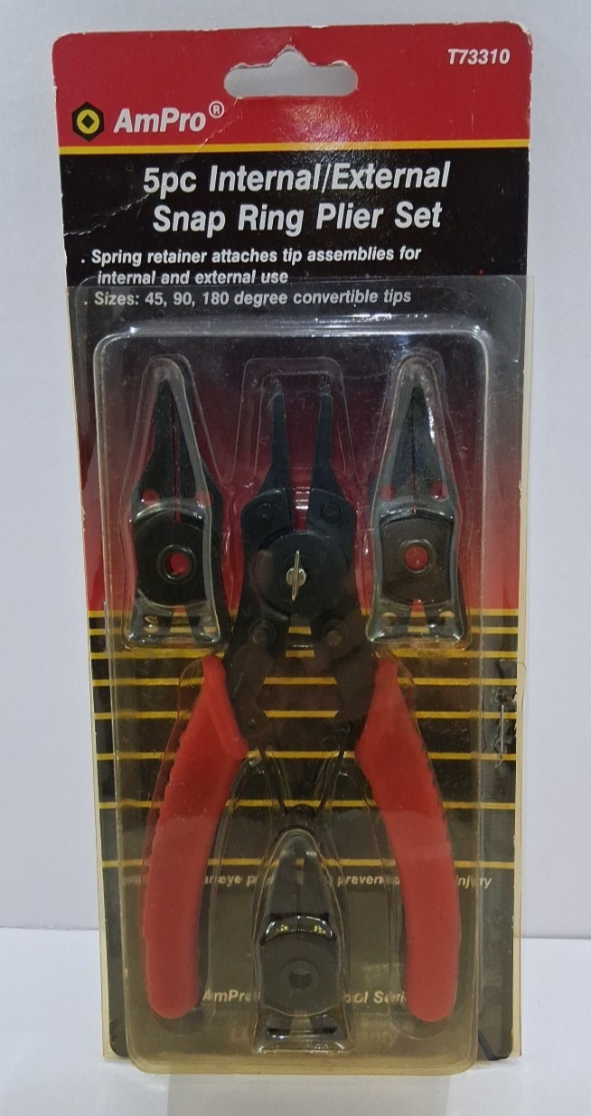 AmPro 5pc Internal/External Snap Ring Pliers T73310 New
