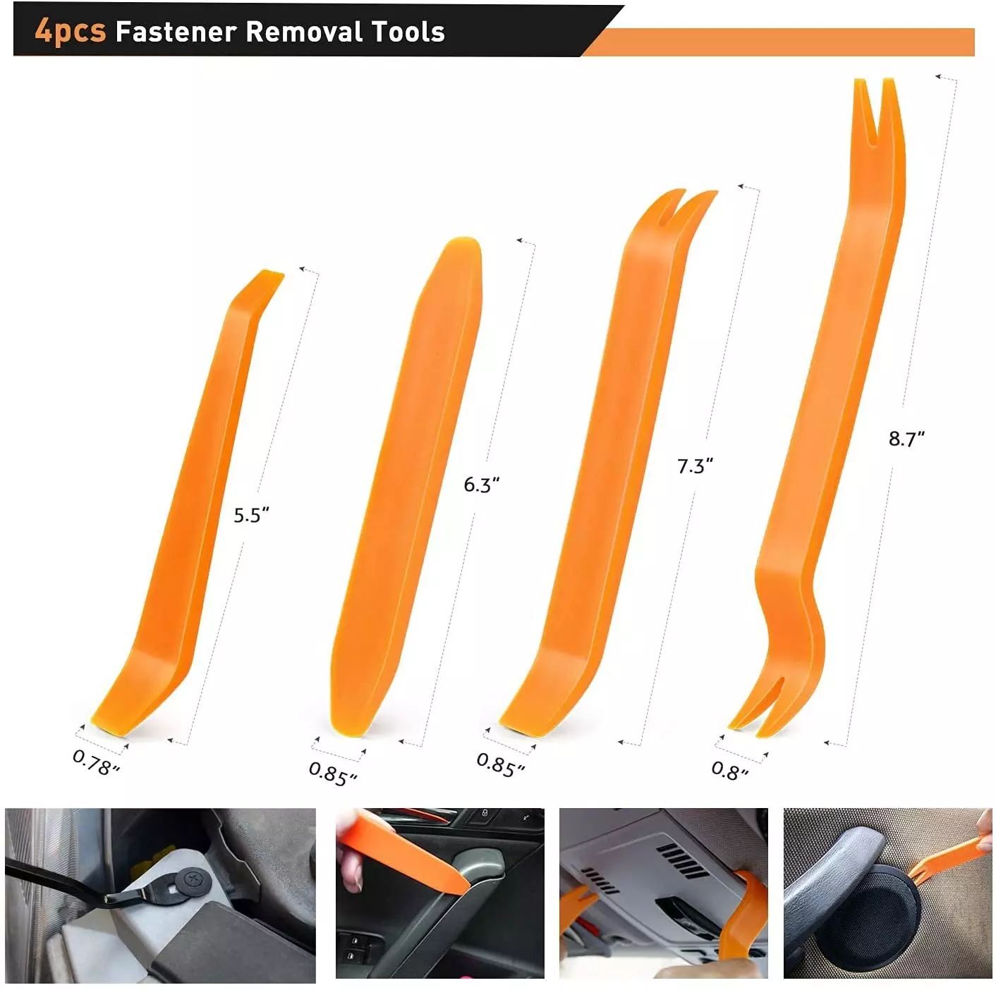 5PCS Auto Trim Removal Tool Kit, No Scratch Plastic Pry Tool Kit, Car Panel Door