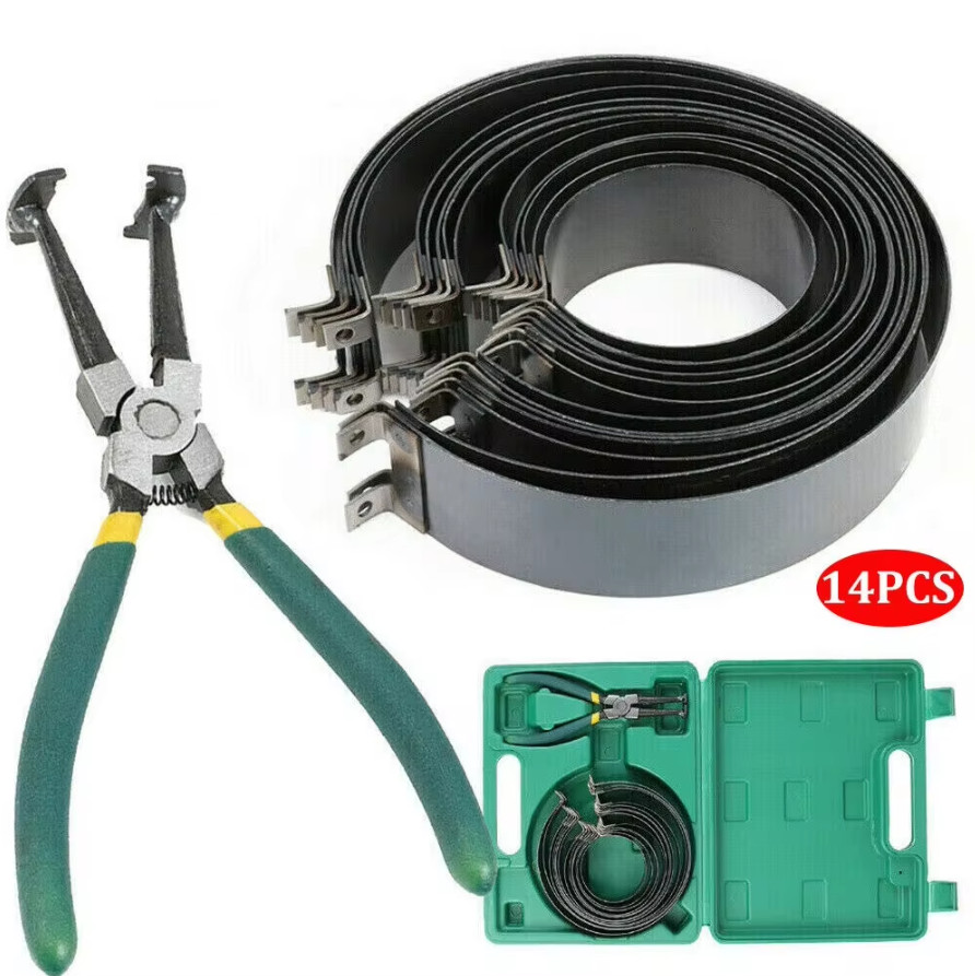 14 Band Professional Piston Cylinder Installer Pliers Ring Compressor Tool Set