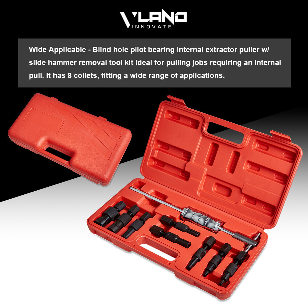 9pc Inner Bearing Puller Tool Kit Remover Slide Hammer Internal Blind Hole8-32mm