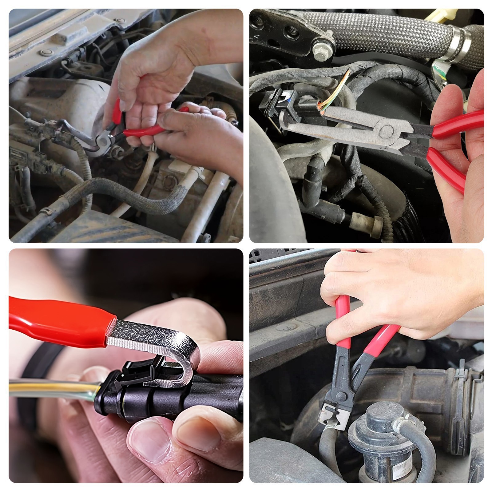 4PCS Electrical Disconnect Plier Set Automotive Connector Separator Removal Tool