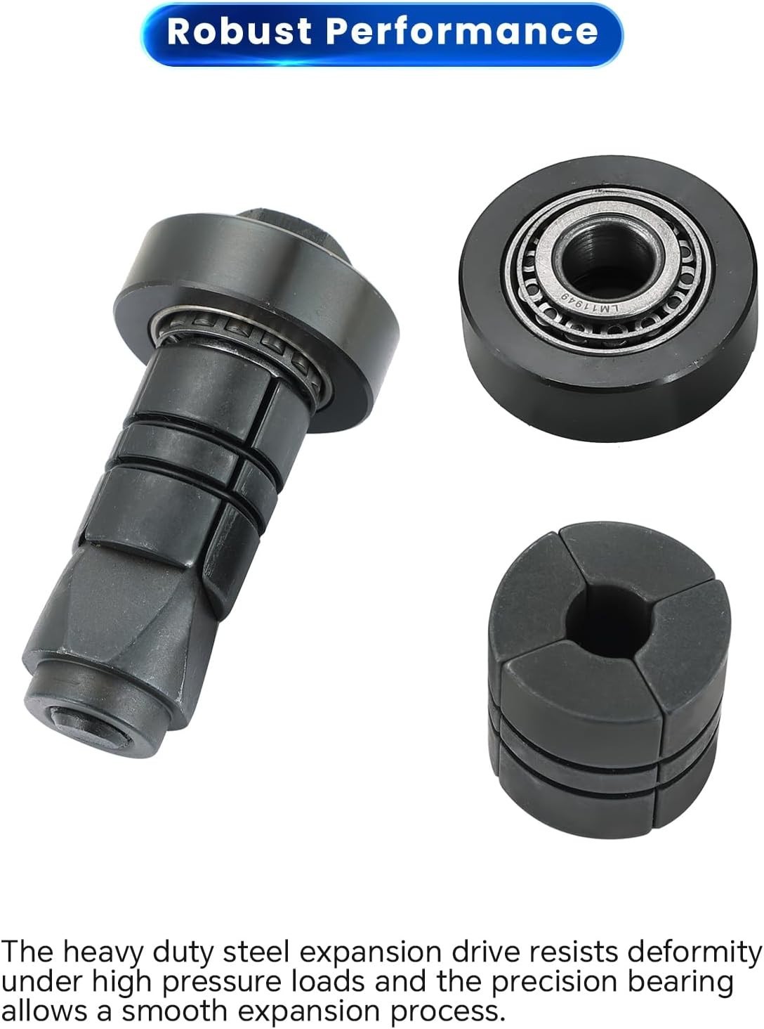Muffler Pipe Expander Tool Set with Various Collet Sizes for Exhaust Adjustments