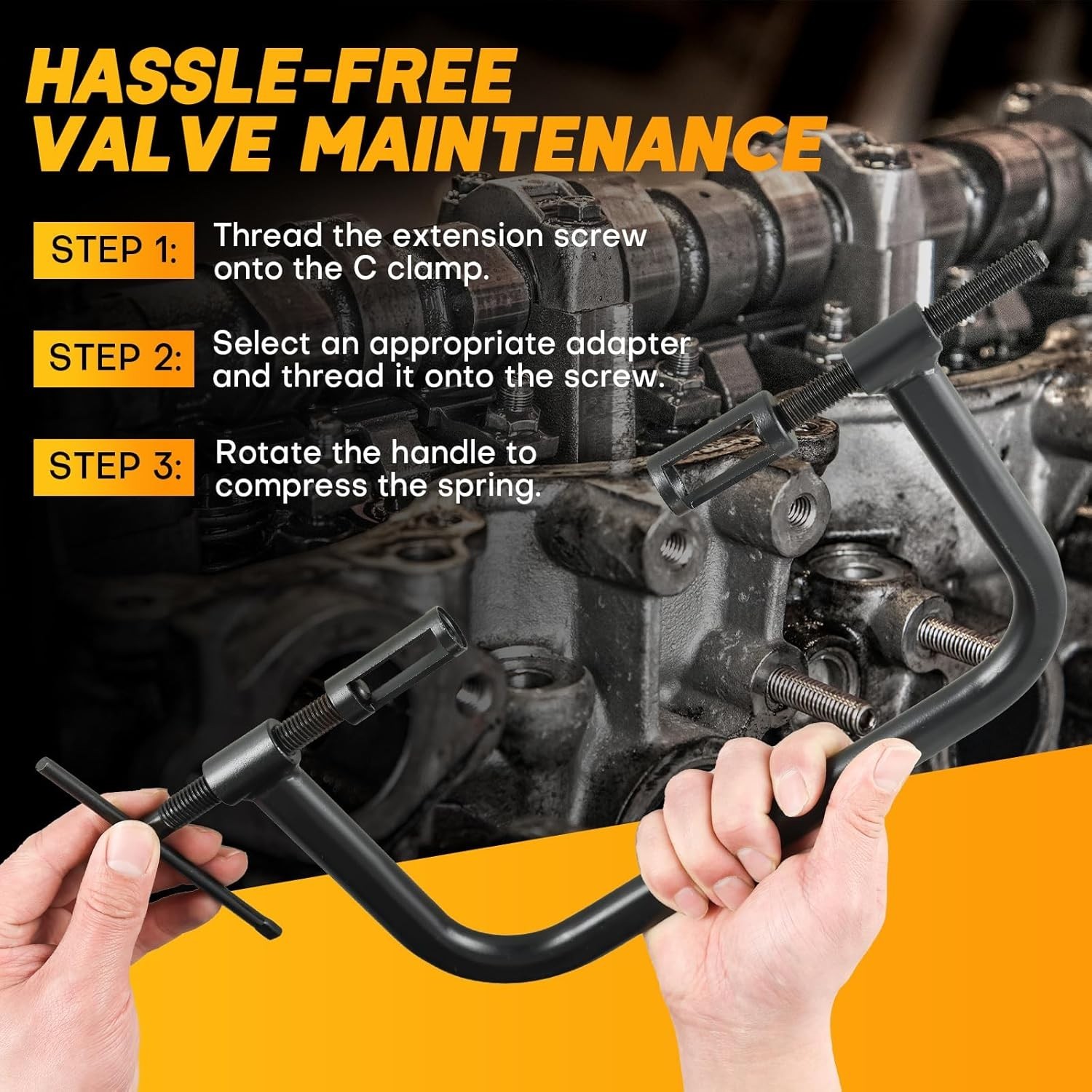 5 Sizes Valve Spring Compressor Pusher Automotive Tool For Car Motorcycle Set
