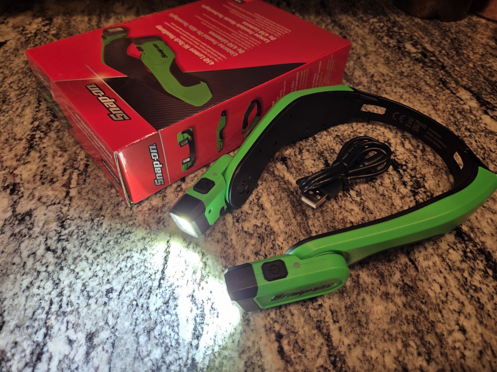 Snapon Tools 450 Lumen High-Tech Headlamp- GREEN