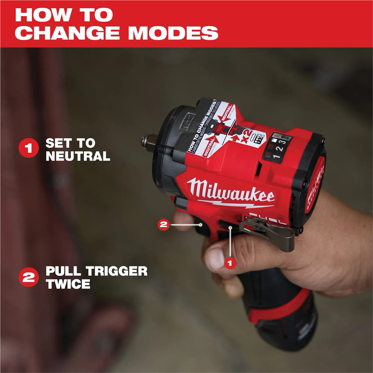 Milwaukee 2563-20 M12 FUEL 1/2 Inch Stubby Impact Wrench 550 Ft Lbs Compact