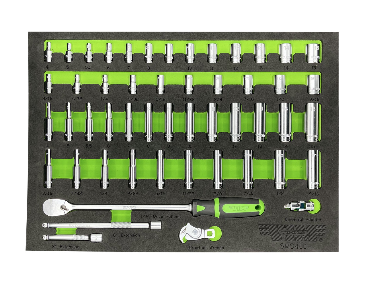 VIM Tools SMS600 3/8″ 52 Piece Drive Socket Master Set NEW