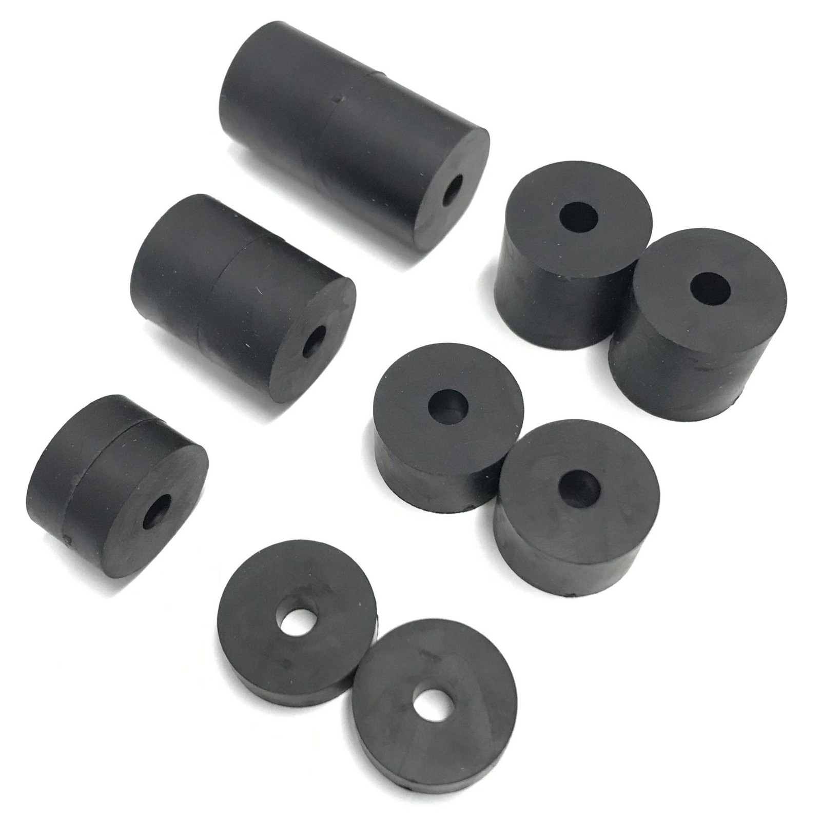 Hawkeng 4mm (M4) Medium Hard Rubber Spacers Standoff 16 millimeters, Black