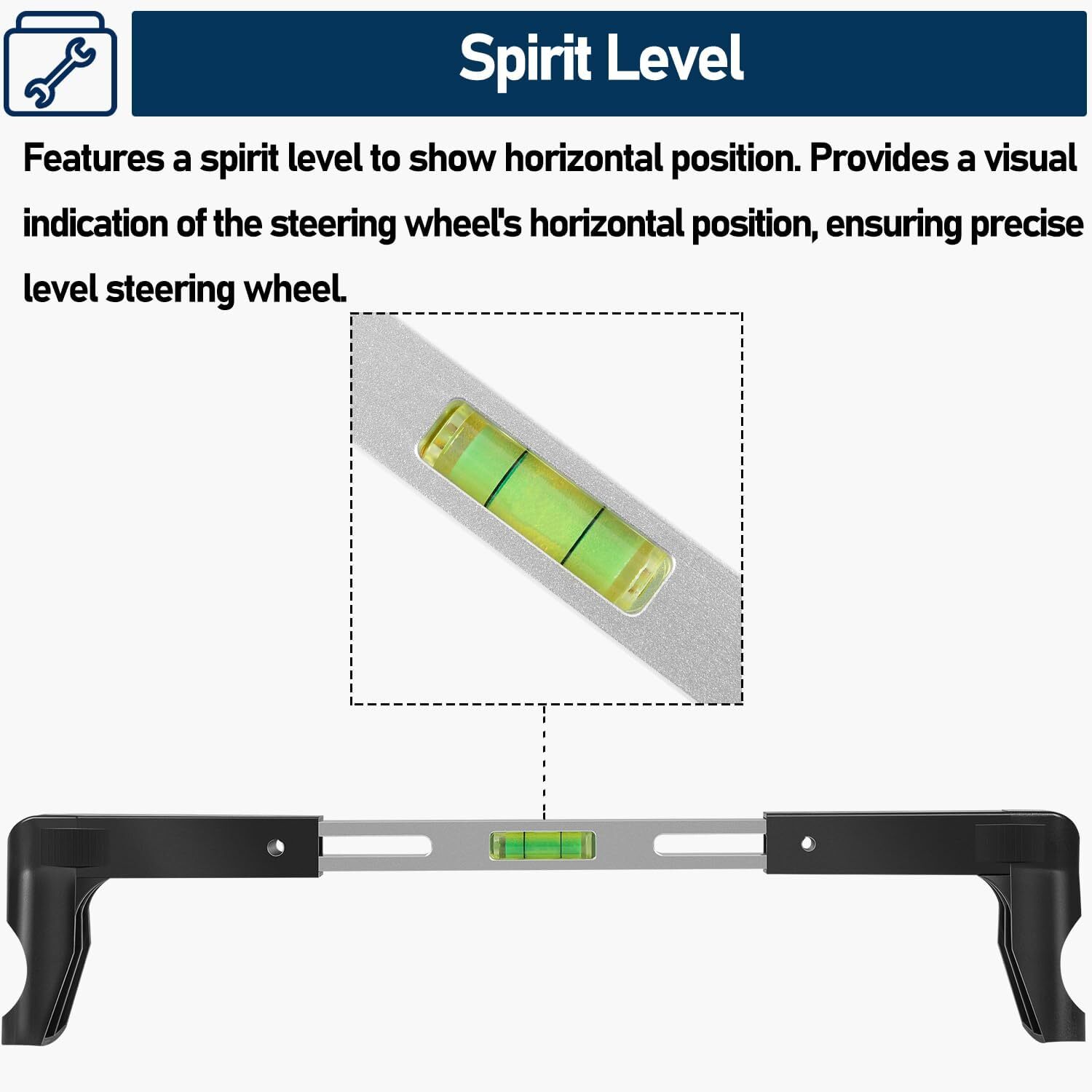 Steering Wheel Level Alignment Tool for Passenger Cars, Vans & Trucks 270-340mm