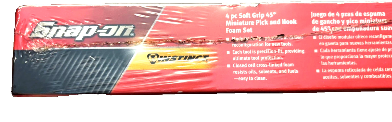 New Snap-on™ SGASA204FSET1FR 4pc Red Mini Soft Grip Pick & Hook Foam Set SEALed