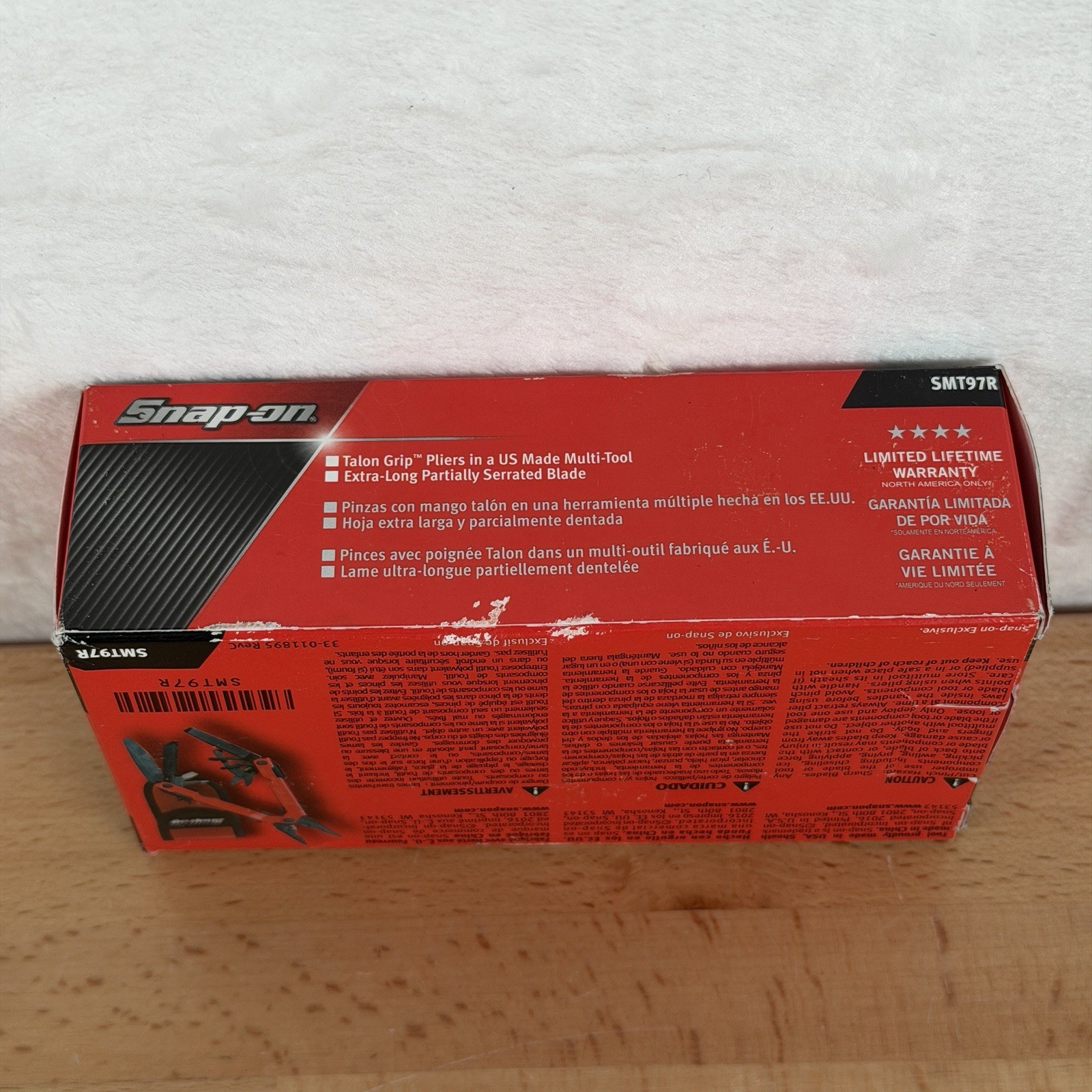 Snap On Tools SMT97R Red Powder Coated Stainless Steel Gerber Multi Tool NEW