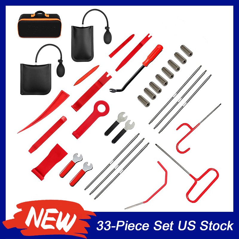 33-piece Stainless Steel Auto Tool Kit-Professional Emergency Car Door Rescue