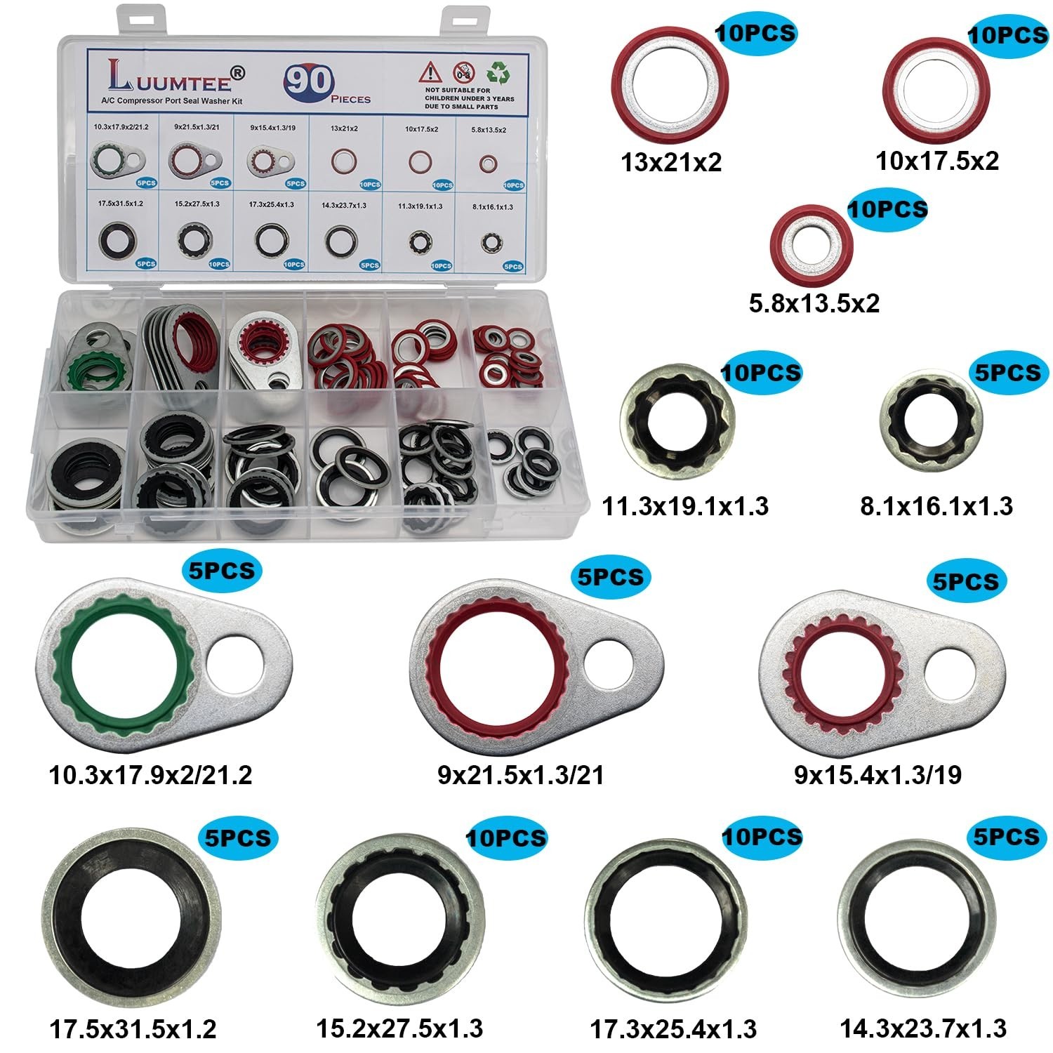 6-Piece A/C Repair Kit for Cars – R134A Valve Core Remover, O-Ring Seals & Tools