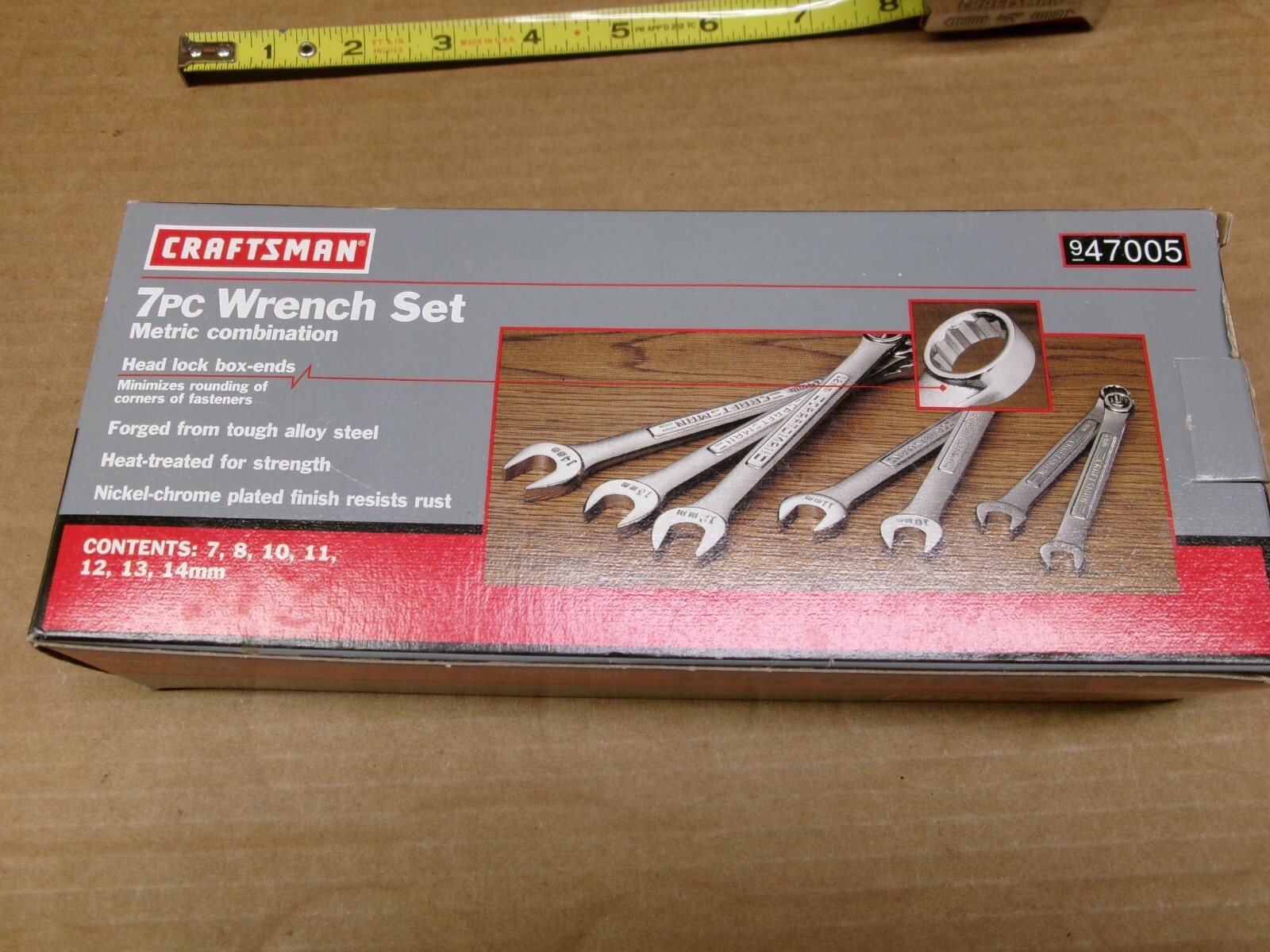 Craftsman USA 7-Piece Metric Wrench Set No 47005 NOS