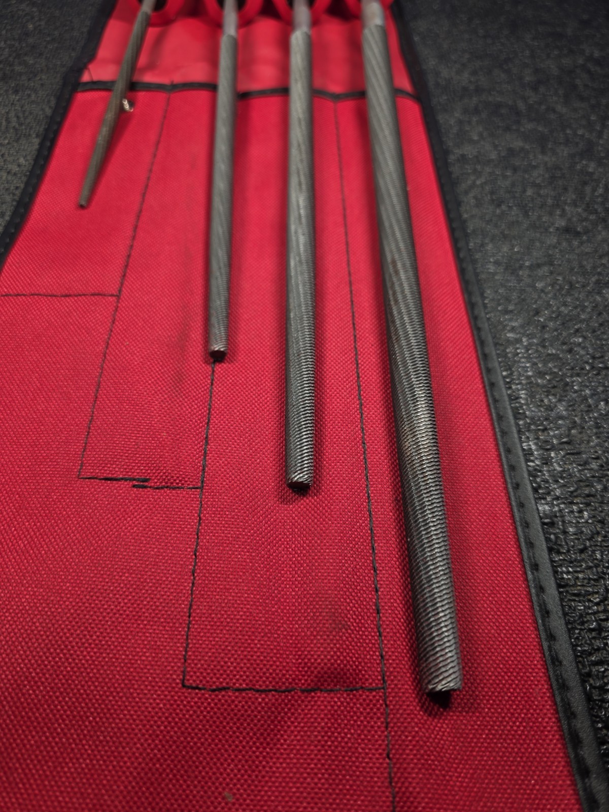 Snap-on Tools SGHBF200A 4-Piece LIGHT USE Red Handle Round File Set See Details