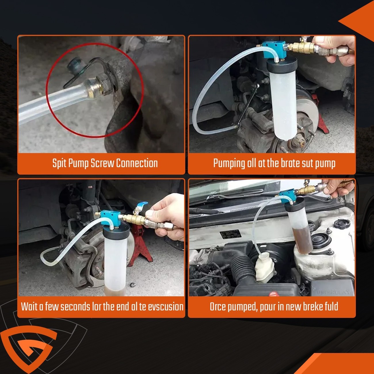 Car Vehicle Vacuum Brake Bleeder Tank Fluid Oil Change Pump Equipment Tool Kit