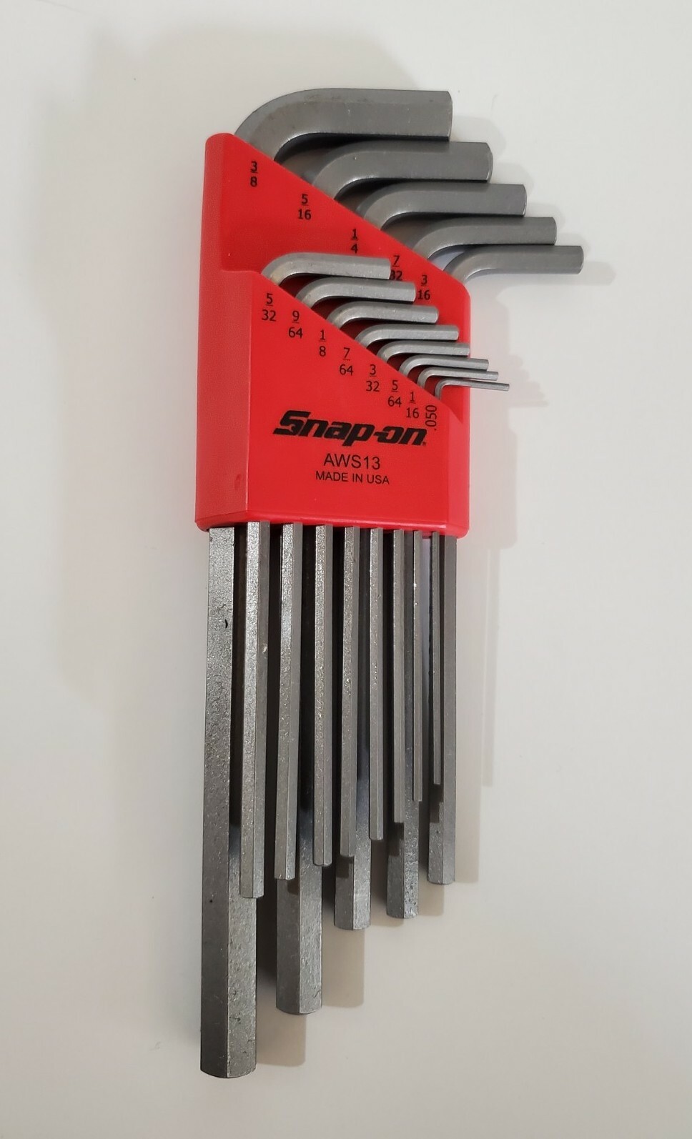 Snap On Tools L-shaped HEX SAE Wrench Set w/Holder -13 keys 1/20-3/8″ NEW!!!