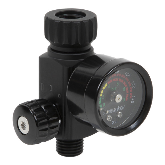 Sealey AR02 On-Gun Air Pressure Regulator Gauge with Glass Lens High Flow