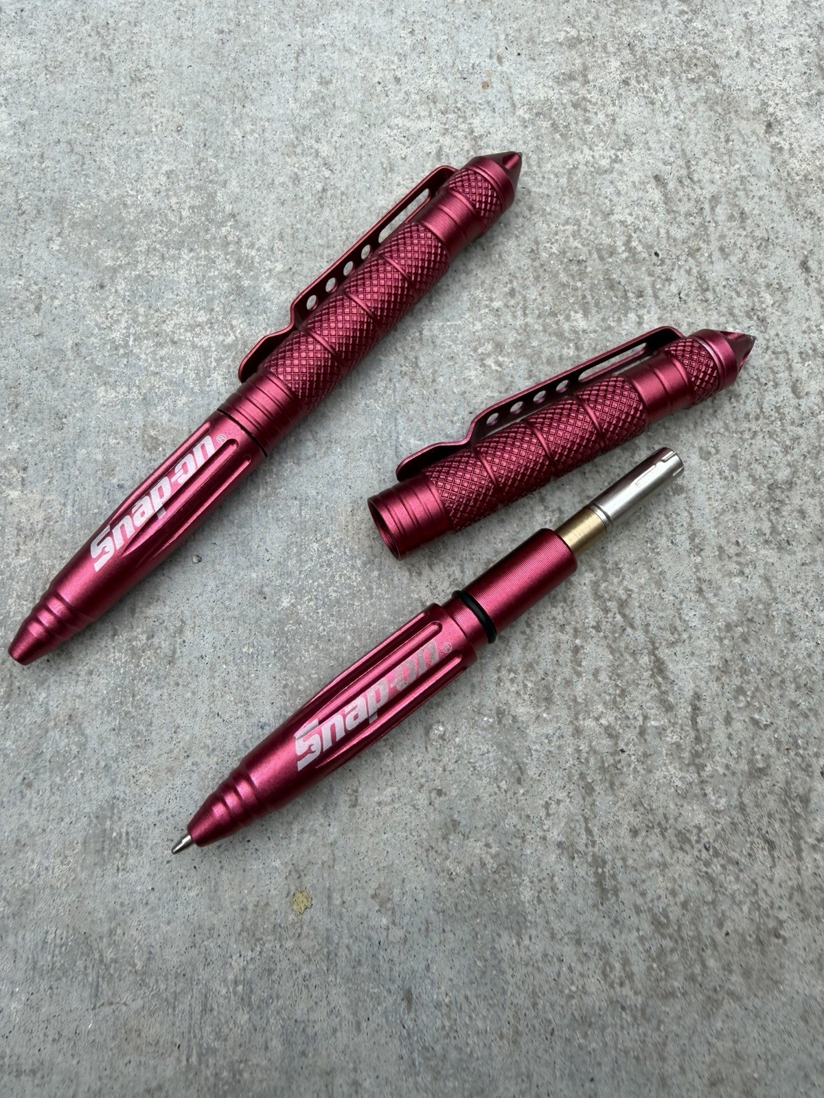 Snap On Tools Set Of 2 Ballpoint Pens Multi-tool Aluminum Heavy Duty Snap-On