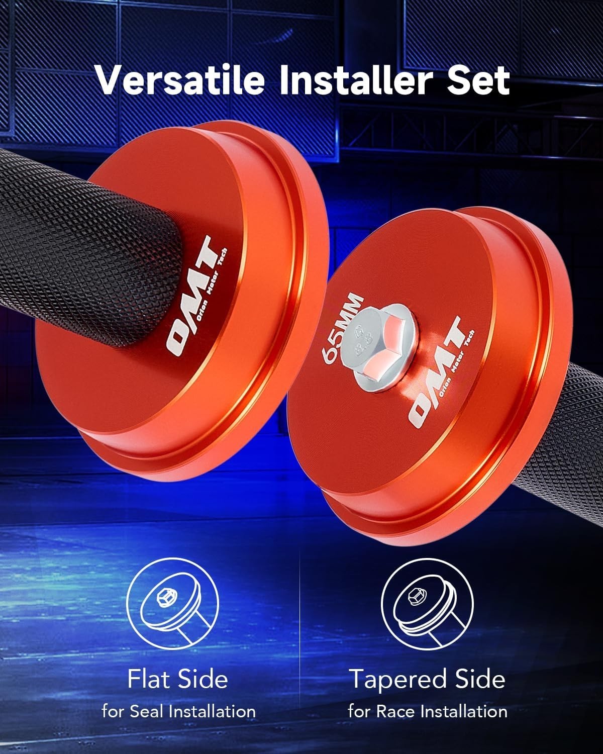 Versatile 10-Pc OMT Bearing Installation Kit with Durable Aluminum Design