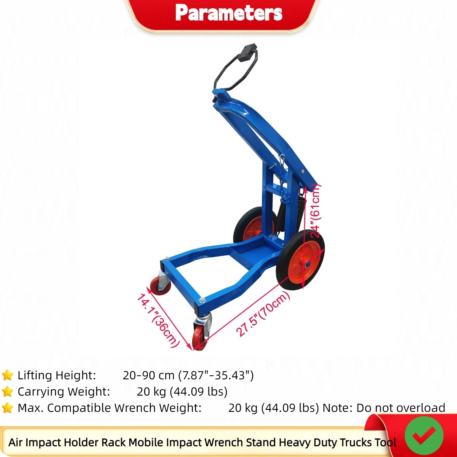 Pneumatic Wrench Mount Automobile Tire Removal and Repair Tools 20–90 cm Height