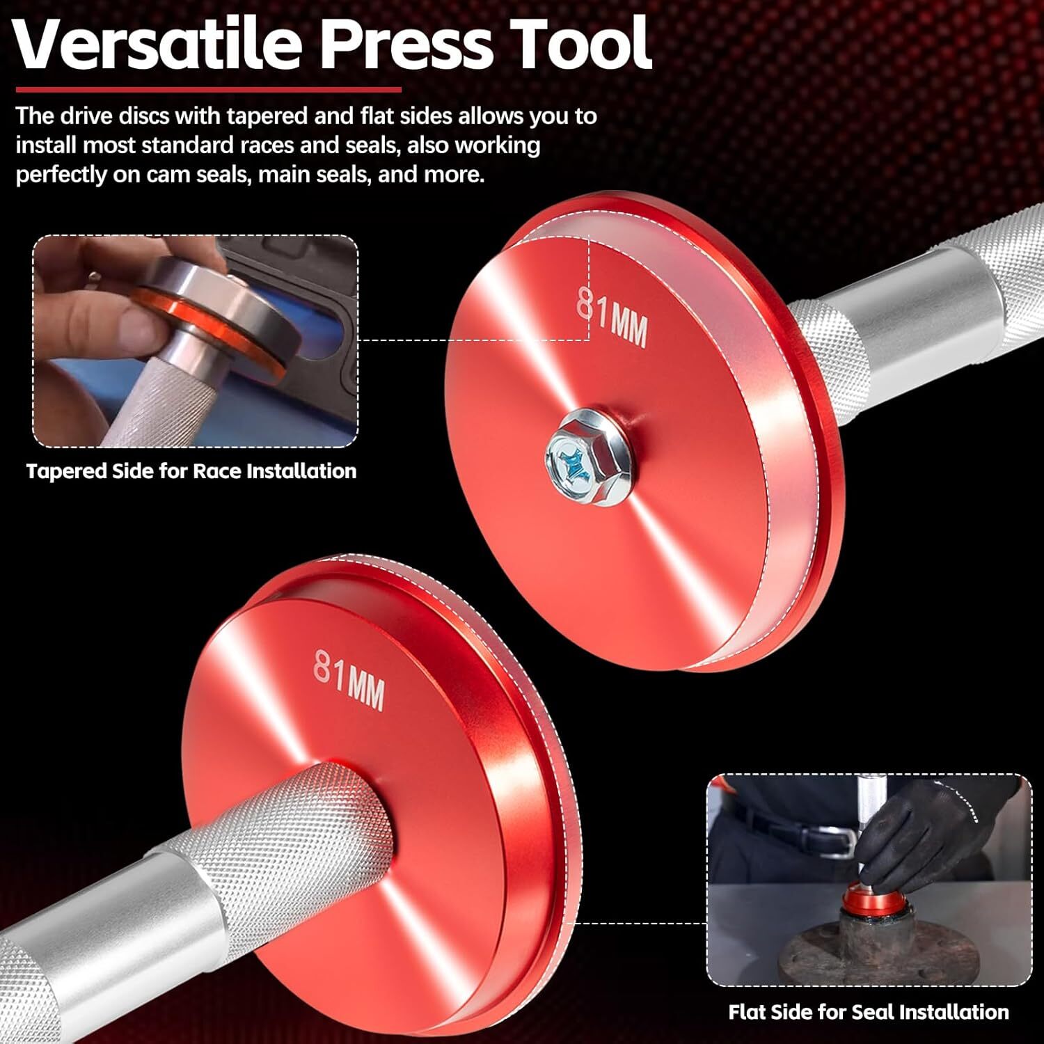 Bearing Press Kit, Bearing Race and Seal Driver Set, for Bearing Installation