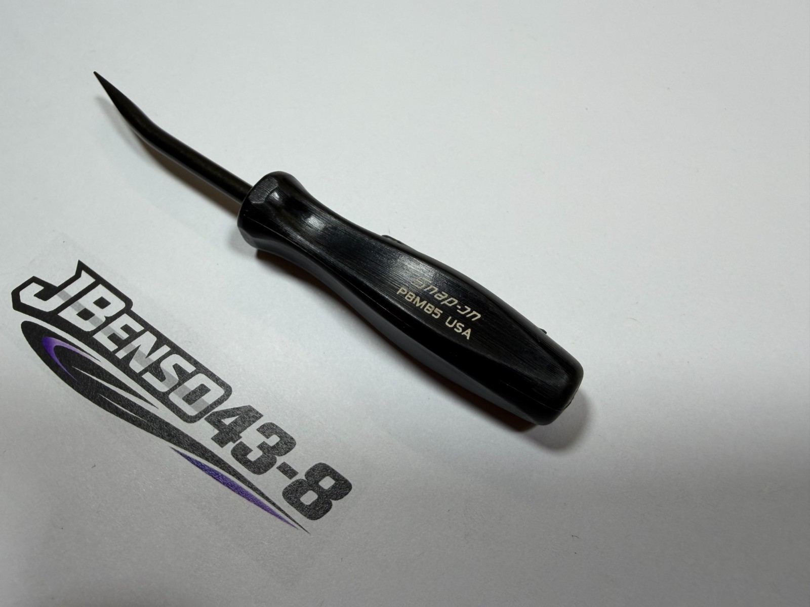 Snap-on Tools USA NEW BLACK 5″ Length Angle Tip Mini Pocket Prybar PBMB5BK