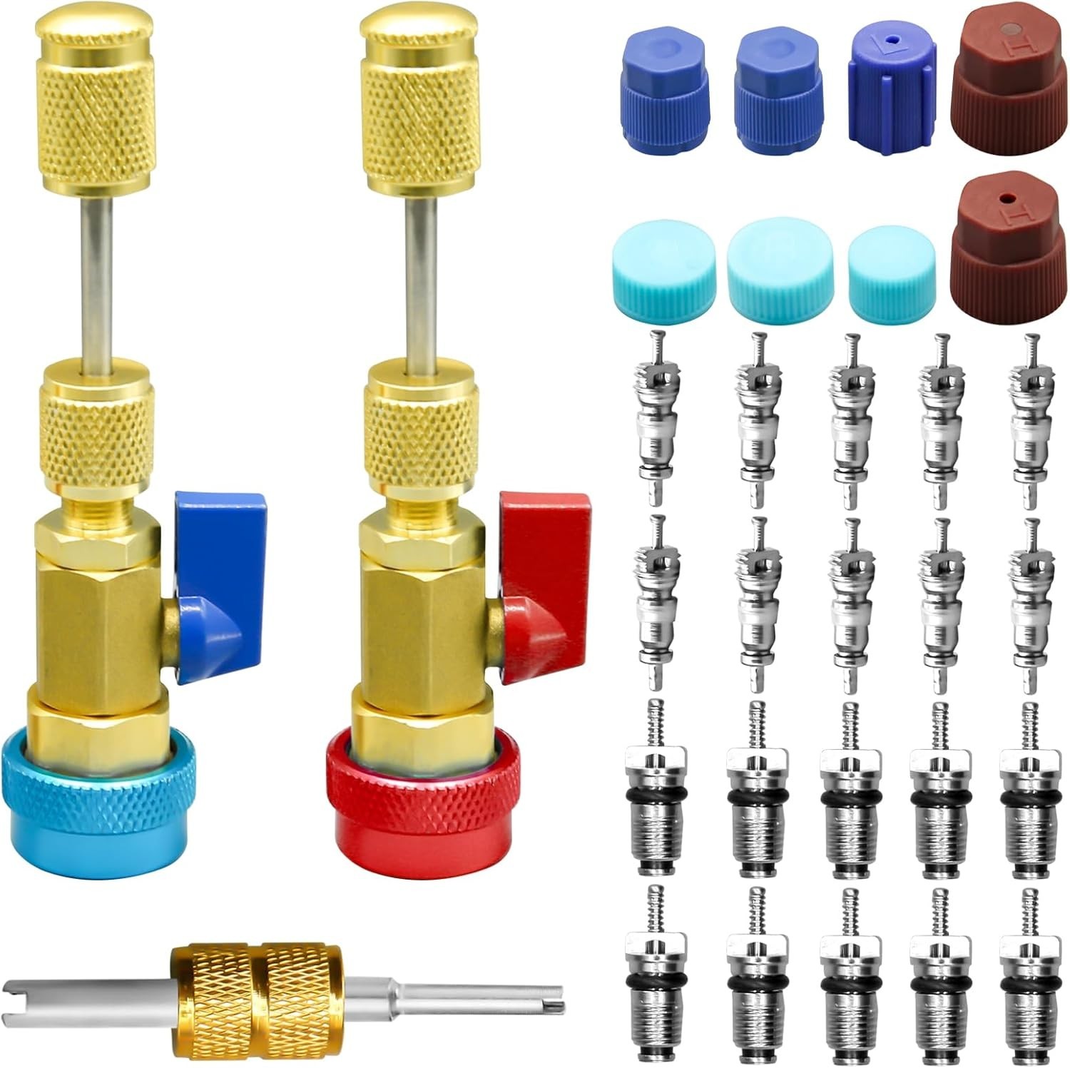 R134A Valve Core Remover Installer Tool Kit – 2 Pack for AC Refrigerant Systems