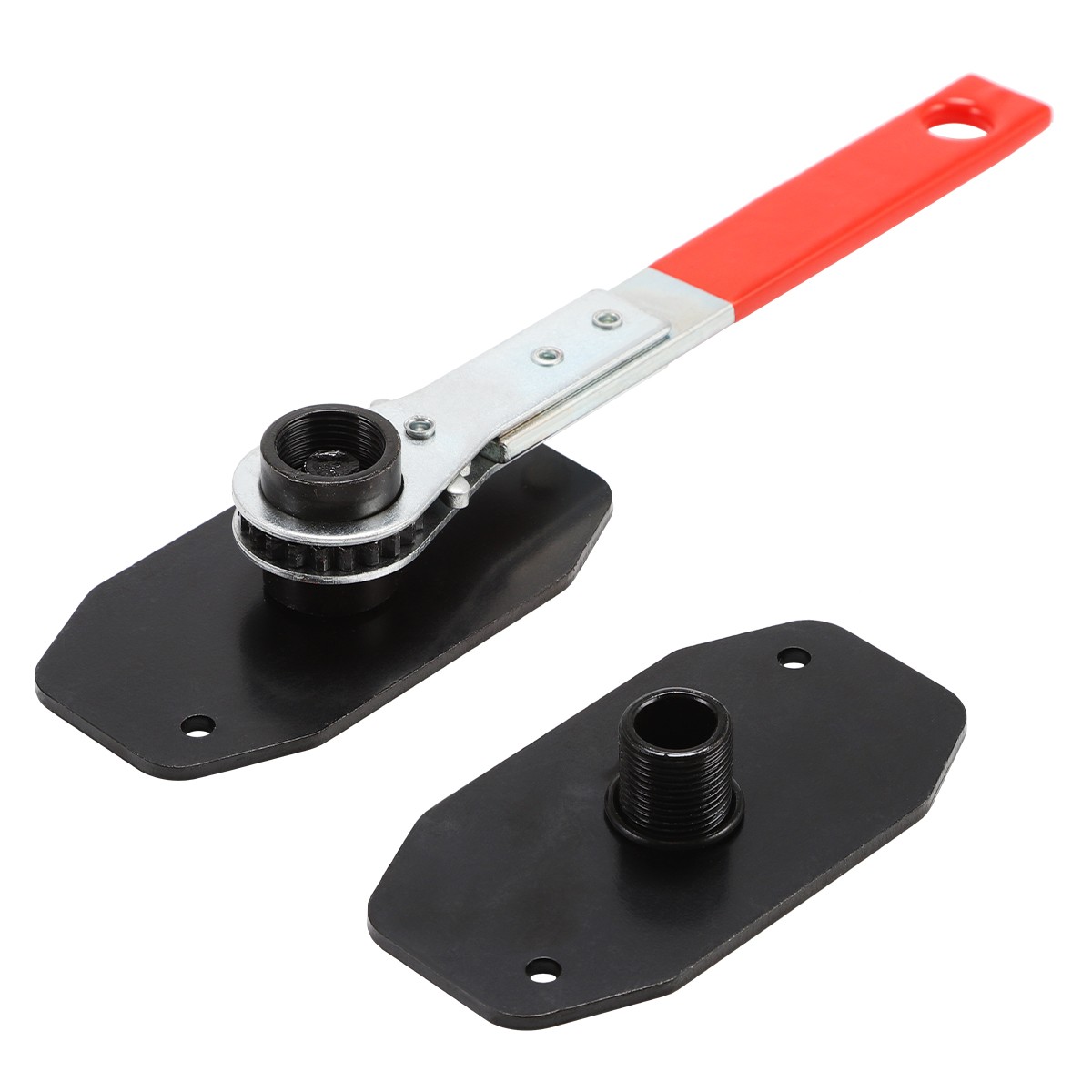 Car Spreader Caliper Pad Install Tool Ratchet Brake Piston Wrench w/3 Hanger New